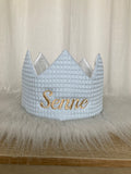 Verjaardagskroon Warm wafel lichtblauw