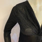 Glittery top with black leopard prints long sleeve, v-neck