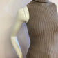 Very stretchy taupe turtle neck sleeveless top