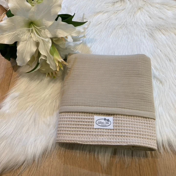 Warm Wafel Zomerdekentje met naam | Gepersonaliseerde | Warm Sand