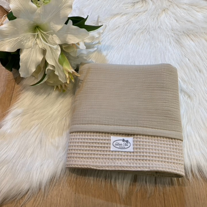 Ledikantdeken zomer Warm wafel Beige