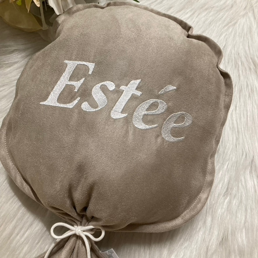 Soft Suede Ballon met naam | Gepersonaliseerde | Warm Sand