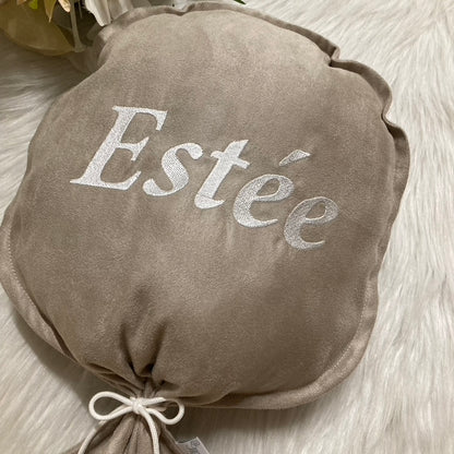 Soft Suede Ballon met naam | Gepersonaliseerde | Warm Sand