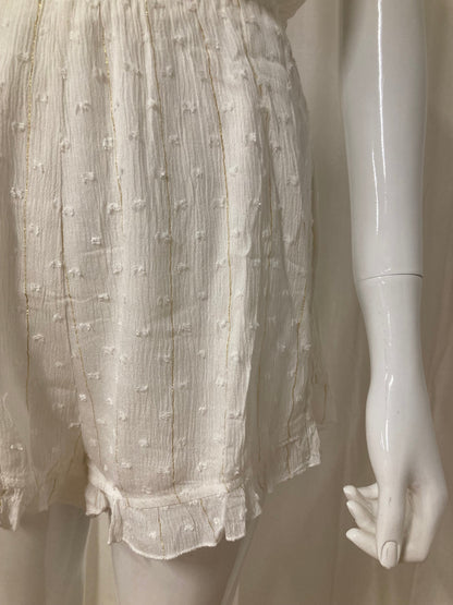 Combinaison white with golden stripe