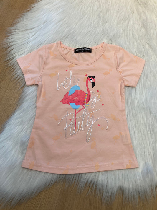 T-shirt Flamingo zalmroze