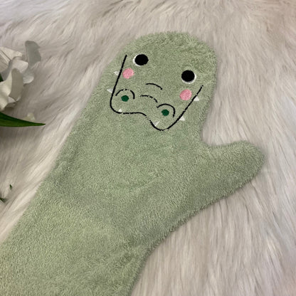 Baby showe glove crocodile