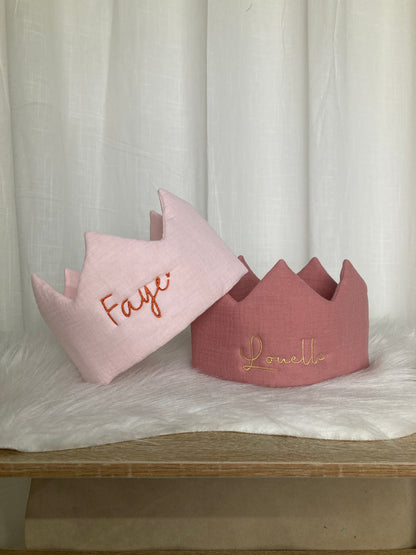Tetra Breeze verjaardagskroon met naam | Gepersonaliseerde | Baby Pink