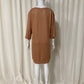 T-shirt dress with shiny coating Brown