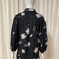 Blouse black leaf