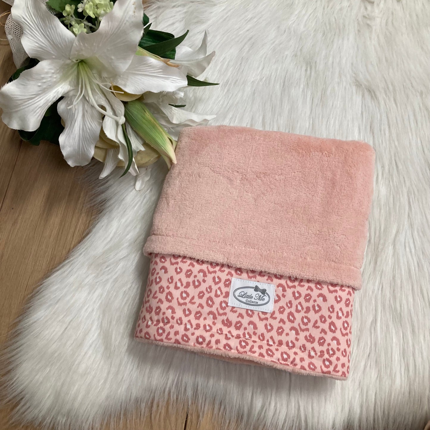 Winterdeken Panter roze