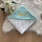Babycape Wafel munt/wit