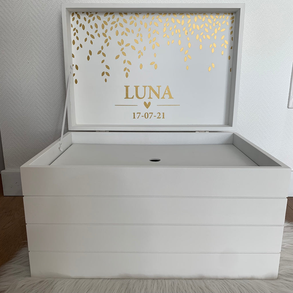 Doopsuiker- Speelkoffer met lijnen wit