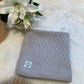 Deken 75x100cm Diamond knit grey