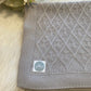 Deken 75x100cm Diamond knit grey