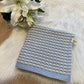 Deken 75x100cm Naturals knit grey/blue
