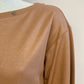 T-shirt dress with shiny coating Brown