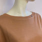 T-shirt dress with shiny coating Brown