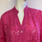 Embroidered Dress fuchia
