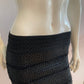 Black braided faux leather mini skirt