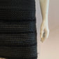 Black braided faux leather mini skirt