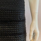 Black braided faux leather mini skirt