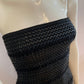 Braided and stretchy black faux leather dress with back closure