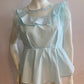 Blue blouse with flounce and tulle