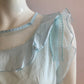 Blue blouse with flounce and tulle