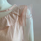 Pink blouse with flounce and tulle