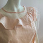 Pink blouse with flounce and tulle