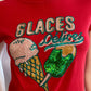 Red t-shirt with rhinestone design