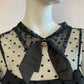 Black plumetis blouse