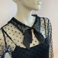 Black plumetis blouse