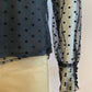 Black plumetis blouse