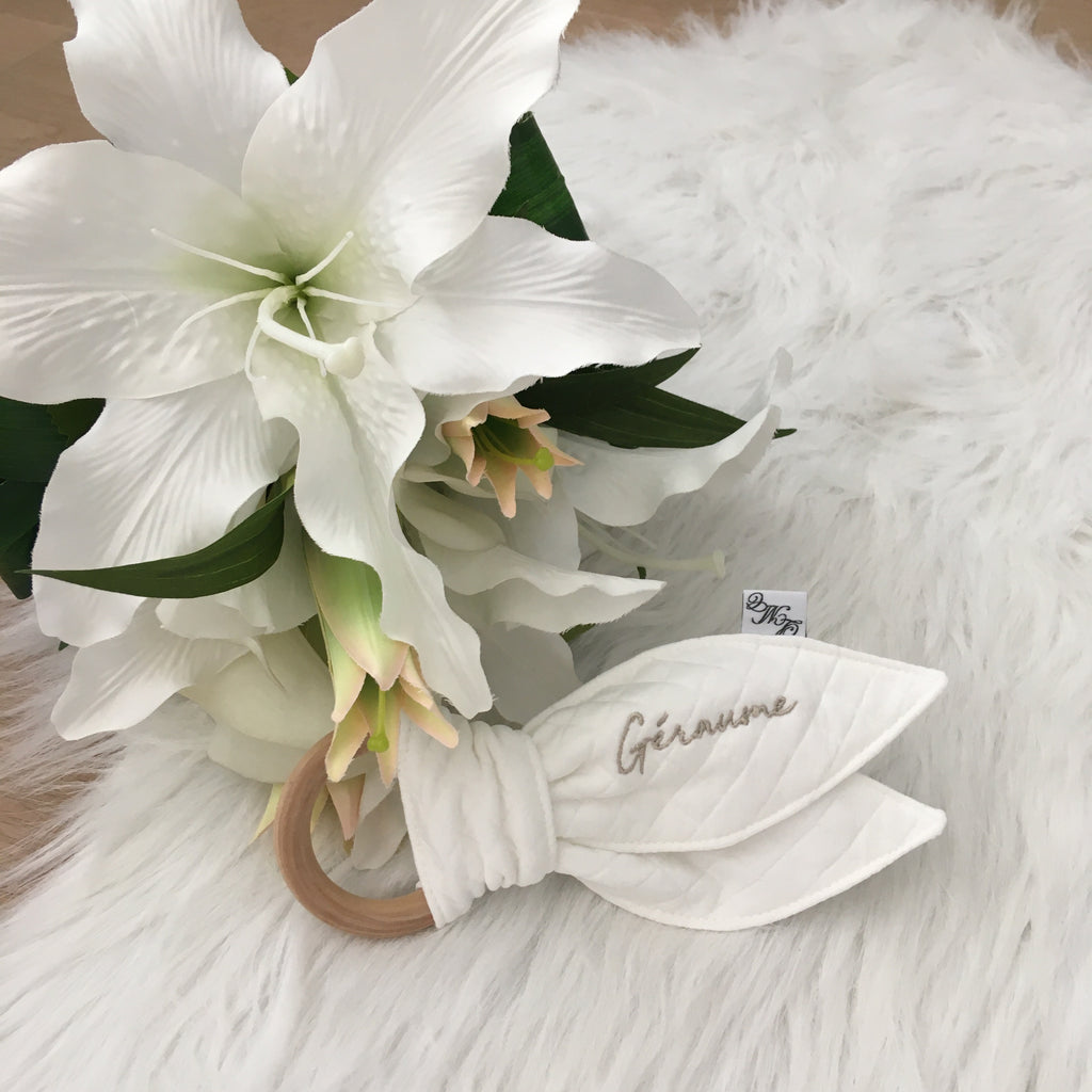 Bijtring sweet diamond ecru