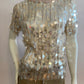 Shiny beige t-shirt with sequins