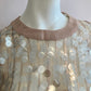 Shiny beige t-shirt with sequins
