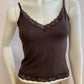 Tank top lace Brown
