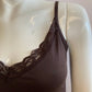 Tank top lace Brown
