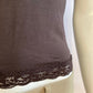 Tank top lace Brown