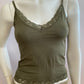 Tank top lace Khaki