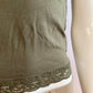Tank top lace Khaki