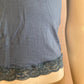 Tank top lace jeans blue