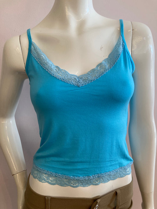 Tank top lace turquoise