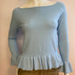 Turquoise sweater with in a soft stretch material