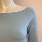 Turquoise sweater with in a soft stretch material
