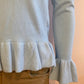 Turquoise sweater with in a soft stretch material