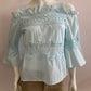 Blue hooked blouse top