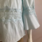 Blue hooked blouse top