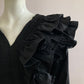 Black frilly blouse